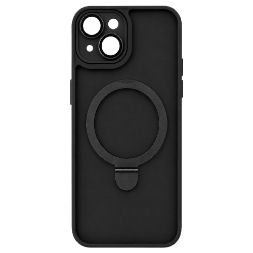 Smoke Magsafe with Magnetic Kickstand Case for Apple iPhone 15 - Black